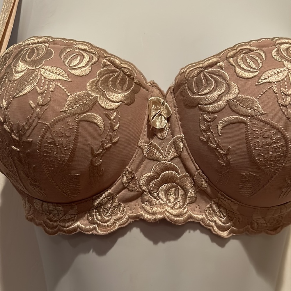 Maidenform Light Tan Underwire Bra and Thong Pantie Set - Picture 4 of 8